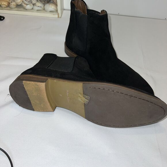 Modern Fiction Irony Suede Chelsea Boots Black Sz 11 Men’s - Picture 3 of 15